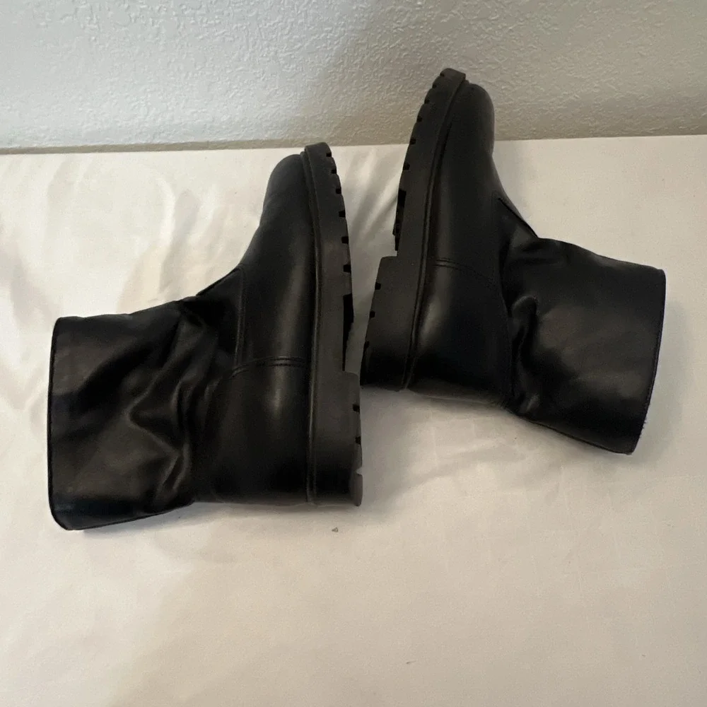 Mens Toe Warmers black winter boot TRACK side zip CANADA Lined 8